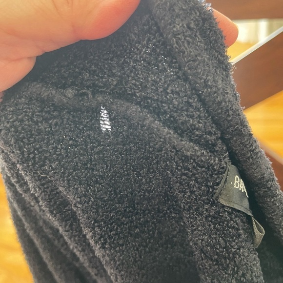 Barefoot Dreams Bamboo Chic Lite S/M open front cardigan in black - Picture 9 of 12